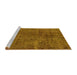 Sideview of Machine Washable Oriental Yellow Industrial Rug, wshurb3246yw