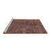 Sideview of Machine Washable Oriental Brown Industrial Rug, wshurb3246brn