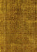 Machine Washable Oriental Yellow Industrial Rug, wshurb3246yw