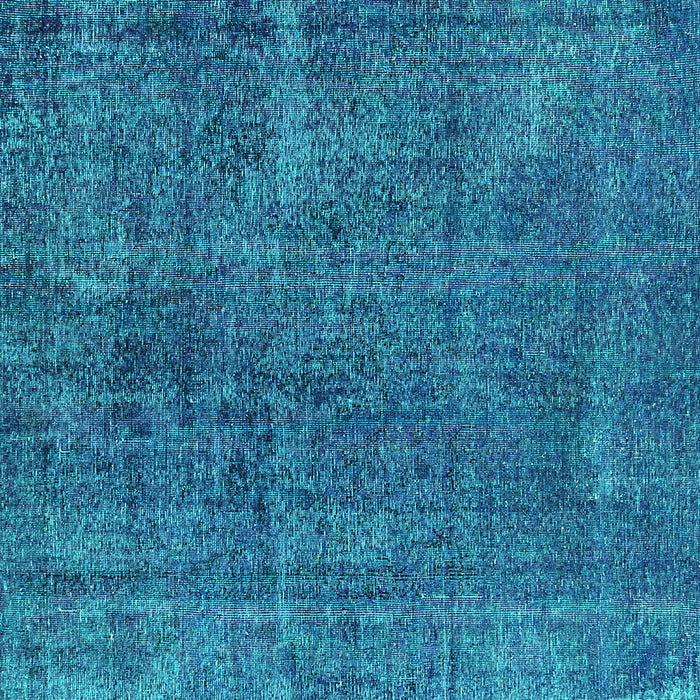 Square Machine Washable Oriental Turquoise Industrial Area Rugs, wshurb3246turq