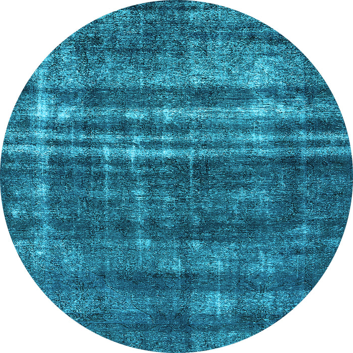 Round Oriental Light Blue Industrial Rug, urb3247lblu