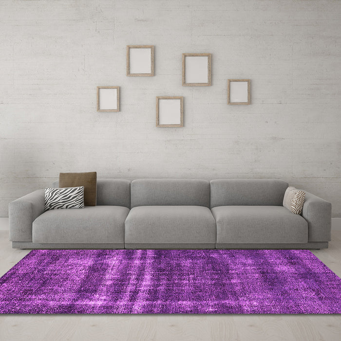 Machine Washable Oriental Pink Industrial Rug in a Living Room, wshurb3247pnk