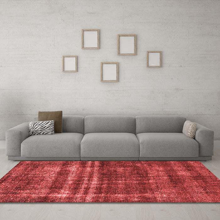 Industrial Red Washable Rugs