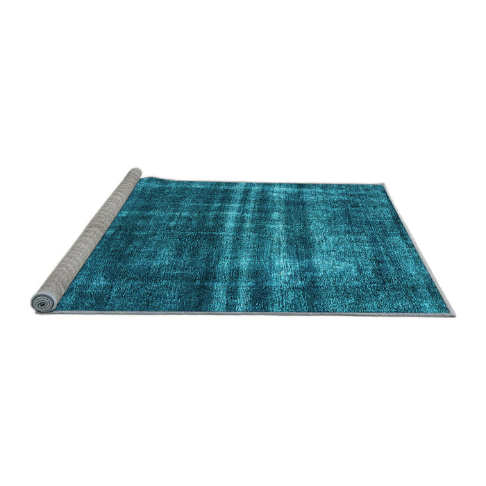 Sideview of Machine Washable Oriental Light Blue Industrial Rug, wshurb3247lblu