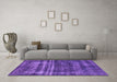 Machine Washable Oriental Purple Industrial Area Rugs in a Living Room, wshurb3247pur