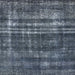 Square Mid-Century Modern Light Slate Gray Oriental Rug, urb3247