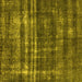 Square Machine Washable Oriental Yellow Industrial Rug, wshurb3247yw