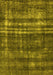 Machine Washable Oriental Yellow Industrial Rug, wshurb3247yw