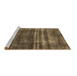 Sideview of Machine Washable Oriental Brown Industrial Rug, wshurb3247brn