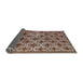 Sideview of Mid-Century Modern Red Brown Oriental Rug, urb3248