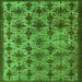 Square Oriental Green Industrial Rug, urb3248grn