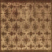 Square Oriental Brown Industrial Rug, urb3248brn