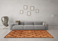 Machine Washable Oriental Orange Industrial Rug, wshurb3248org