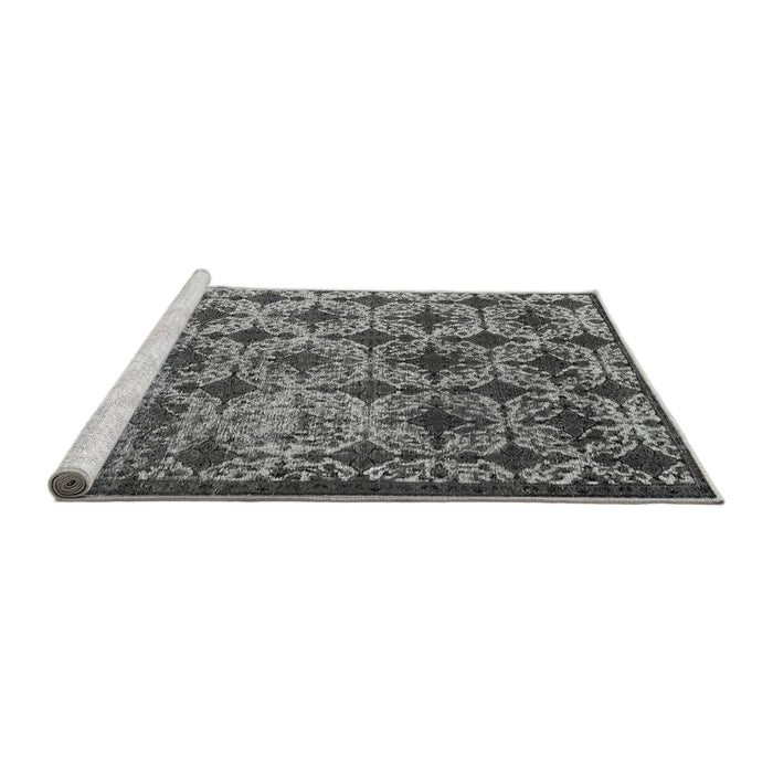 Sideview of Machine Washable Oriental Gray Industrial Rug, wshurb3248gry
