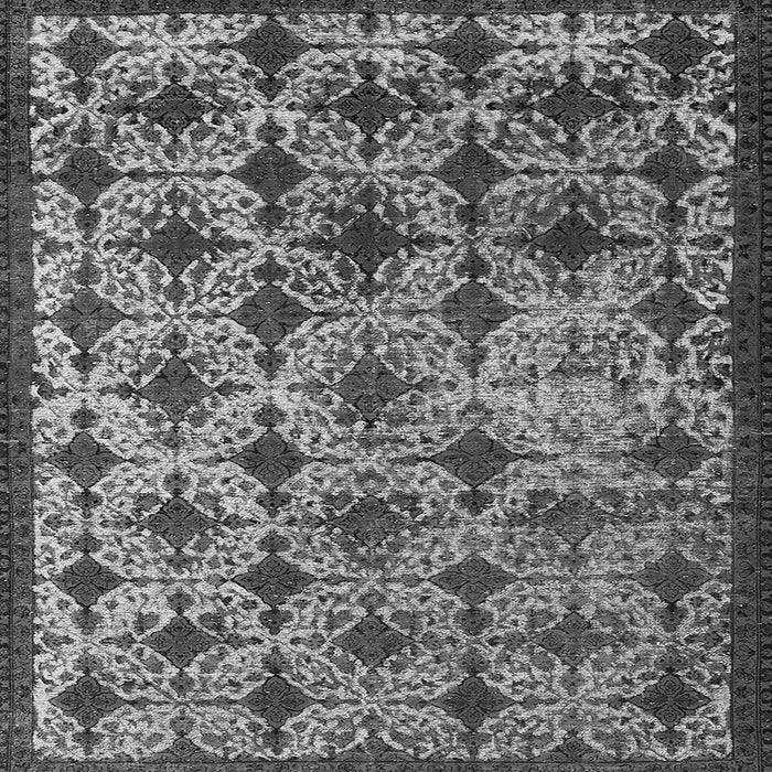 Square Oriental Gray Industrial Rug, urb3248gry