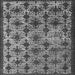 Square Oriental Gray Industrial Rug, urb3248gry