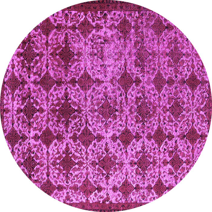 Round Oriental Pink Industrial Rug, urb3248pnk