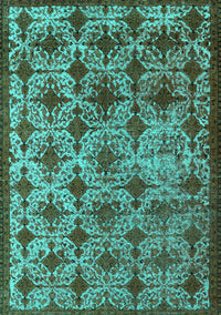 Oriental Turquoise Industrial Rug, urb3248turq