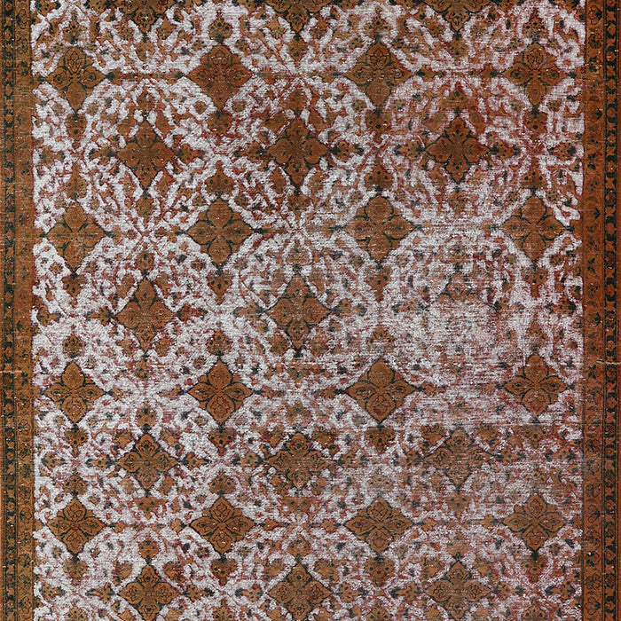 Machine Washable Industrial Modern Red Brown Rug, wshurb3248