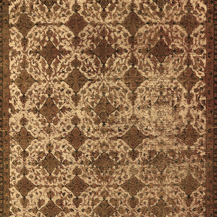 Machine Washable Oriental Brown Industrial Rug, wshurb3248brn