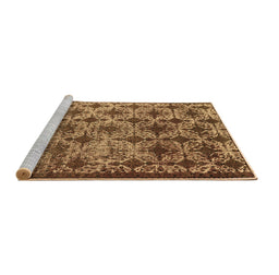 Sideview of Machine Washable Oriental Brown Industrial Rug, wshurb3248brn