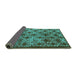 Sideview of Oriental Turquoise Industrial Rug, urb3248turq