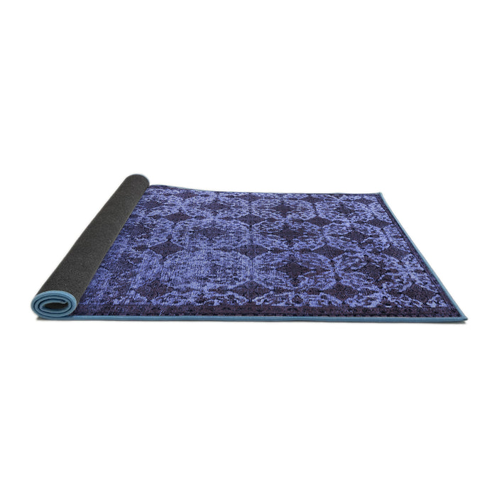 Sideview of Oriental Blue Industrial Rug, urb3248blu