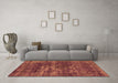 Machine Washable Oriental Orange Industrial Area Rugs in a Living Room, wshurb3249org