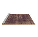 Sideview of Machine Washable Oriental Brown Industrial Rug, wshurb3249brn