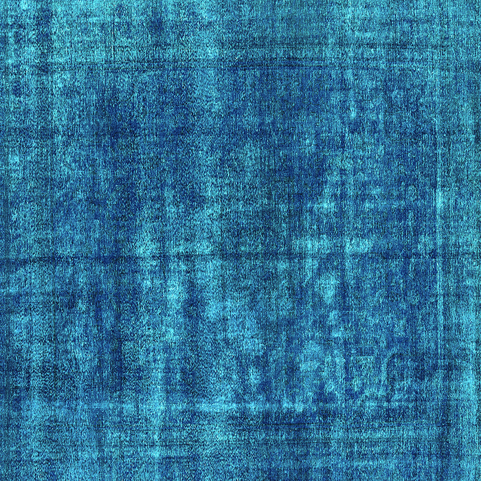 Square Machine Washable Oriental Turquoise Industrial Area Rugs, wshurb3249turq