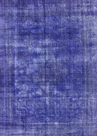 Machine Washable Industrial Modern Blue Rug, wshurb3249