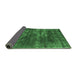 Sideview of Oriental Emerald Green Industrial Rug, urb3249emgrn