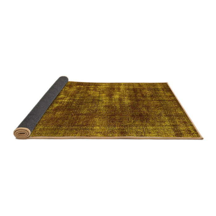 Sideview of Oriental Yellow Industrial Rug, urb3249yw