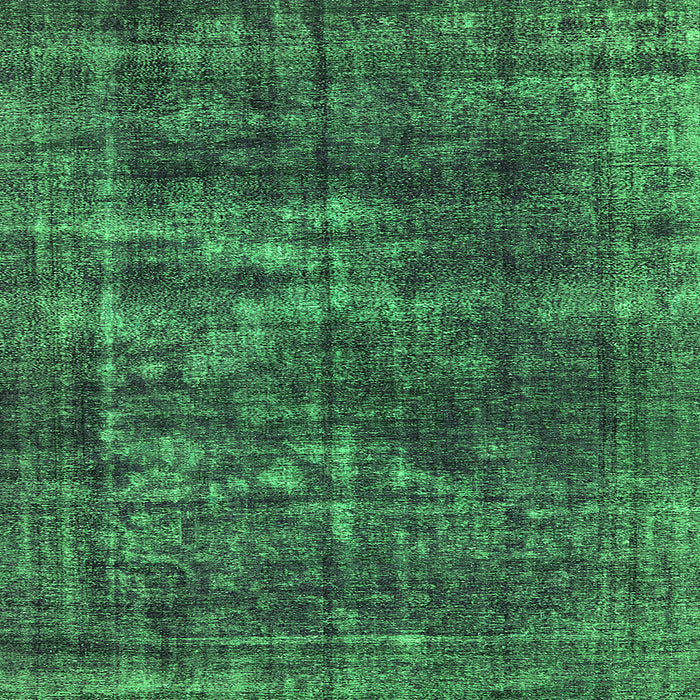 Square Machine Washable Oriental Green Industrial Area Rugs, wshurb3249grn