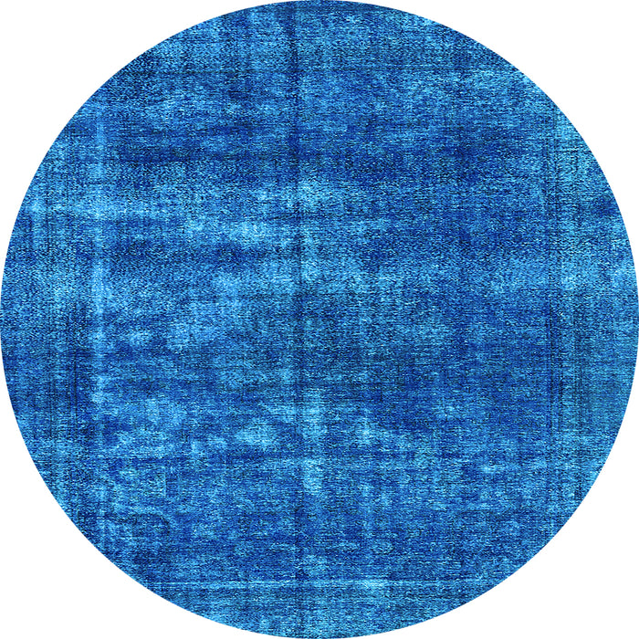 Round Oriental Light Blue Industrial Rug, urb3249lblu