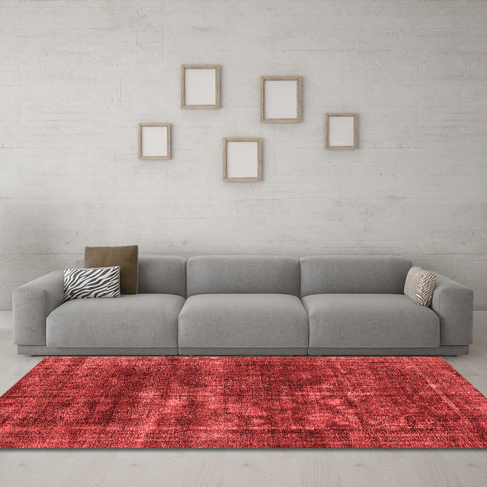Industrial Red Washable Rugs