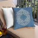 Front View of Mid-Century Modern Urban Square Iceberg Blue Throw Pillow, 18 inch by 18 inch, pwurb3250