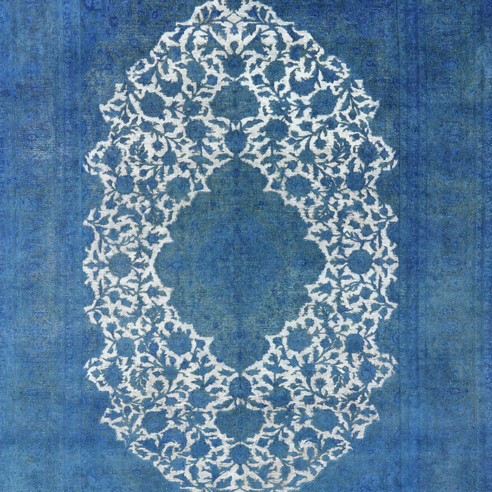 Machine Washable Industrial Modern Iceberg Blue Rug, wshurb3250