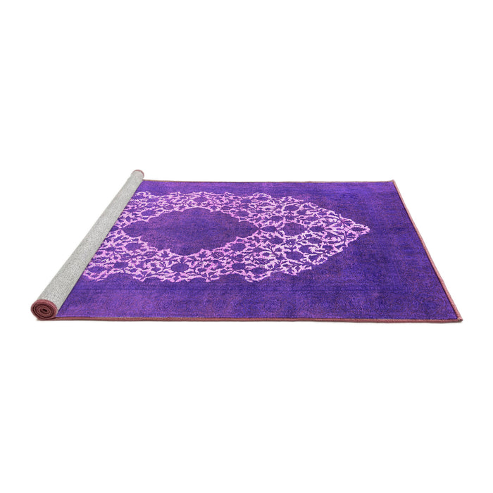 Sideview of Machine Washable Oriental Pink Industrial Rug, wshurb3250pnk