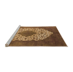 Sideview of Machine Washable Oriental Orange Industrial Area Rugs, wshurb3250org