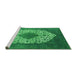 Sideview of Machine Washable Oriental Green Industrial Area Rugs, wshurb3250grn