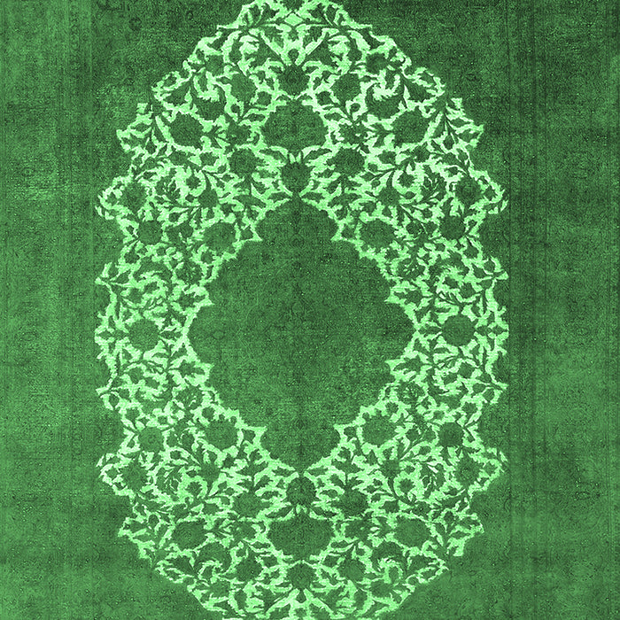 Machine Washable Oriental Emerald Green Industrial Area Rugs, wshurb3250emgrn