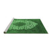 Sideview of Machine Washable Oriental Emerald Green Industrial Area Rugs, wshurb3250emgrn