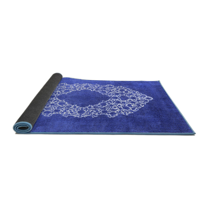 Sideview of Oriental Blue Industrial Rug, urb3250blu