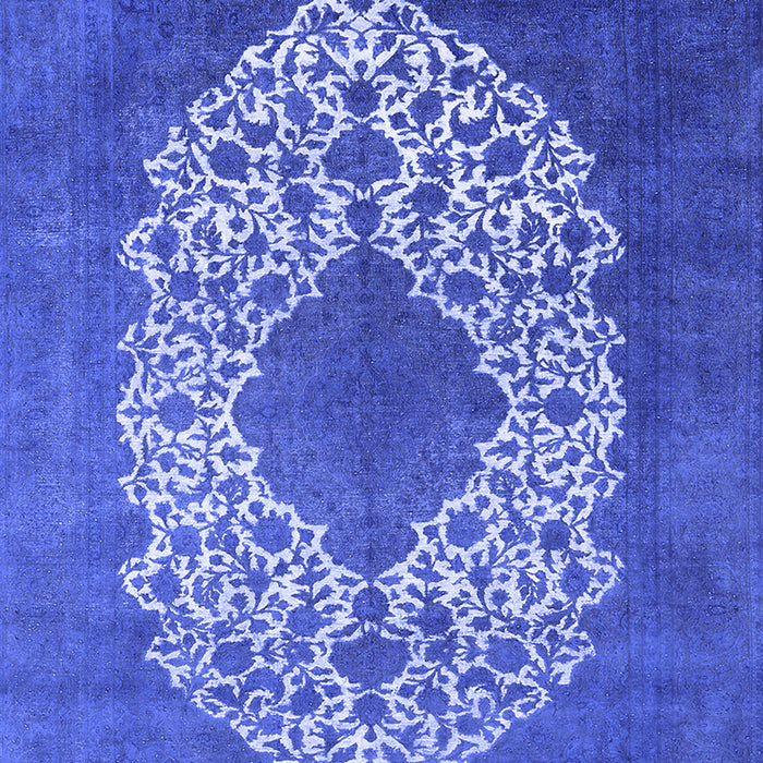 Machine Washable Oriental Blue Industrial Rug, wshurb3250blu