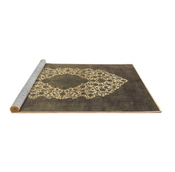 Sideview of Machine Washable Oriental Brown Industrial Rug, wshurb3250brn