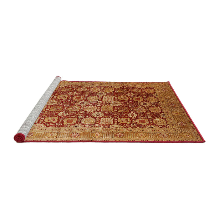 Sideview of Machine Washable Industrial Modern Orange Rug, wshurb3251
