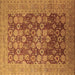 Square Oriental Brown Industrial Rug, urb3251brn