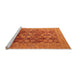 Sideview of Machine Washable Oriental Orange Industrial Area Rugs, wshurb3251org