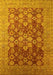 Machine Washable Oriental Yellow Industrial Rug, wshurb3251yw